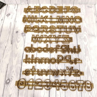 alfabe kurabiye kesici cetvel pişirme mutfak kesme kural fırın 3d print model - Mito3D