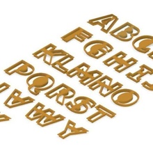 alphabet biscuit coupeur ensemble outil alphabets Anglais lettres éducation gamins gentil jardin pré école 3d print model - Mito3D