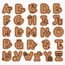 alphabet cookie cutters cookiecutter cutter letters 3d print model - Mito3D