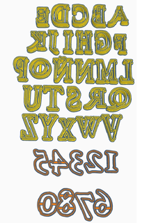 alphabet coupeur caractères style Seigneur anneaux biscuit coupeurs biscuits 3d print model - Mito3D