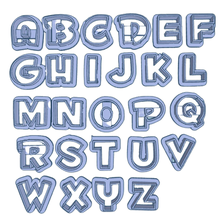 alfabeto taglierina impostato 1 3d print model - Mito3D
