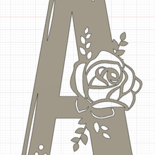 alfabe çiçek harfler 3d print model - Mito3D