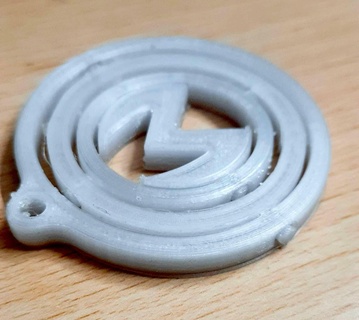 alphabet keychaingyro rings keychain gyro ring rotating 3d print model - Mito3D