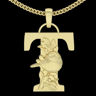 alphabet letter pendant silver gold jewelry printable 3d model trend fashion design zbrush 3d print model - Mito3D