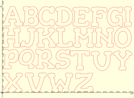 alphabet lettre svg bijoux Coupe laser clé 3d print model - Mito3D