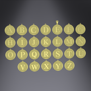 alphabet lettre breloques lettres 3d print model - Mito3D