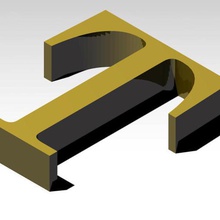 alfabe harfi t desteği yok çeşitli mektup desteklenmeyen 3d print model - Mito3D