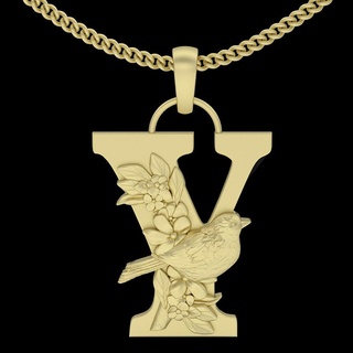 alphabet letter alphabet letter pendant silver gold jewelry printable 3d model trend fashion design zbrush  3d print model - Mito3D