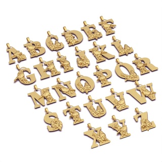 alfabe harfler rahatla kolye gümüş altın takı yazdırılabilir 3d model akım moda tasarım zbrush 3d print model - Mito3D