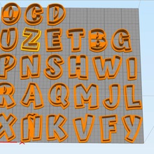 alfabe çerez kesici atma kalın harflerle ev kesme bisküvi 3d print model - Mito3D
