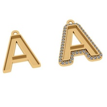 alfabe harfler jewelry a takı tasarım kolye 3d print model - Mito3D