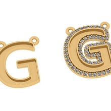 alphabet letters jewelry-g jewelry design pendant 3d print model - Mito3D