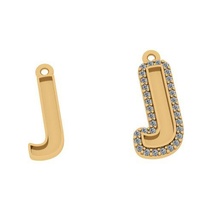 alphabet letters jewelry-j jewelry design pendant 3d print model - Mito3D
