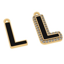 alfabeto lettere jewelry l gioielleria design pendente 3d print model - Mito3D