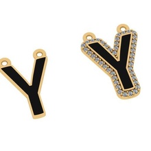 alphabet letters jewelry-y jewelry design pendant 3d print model - Mito3D