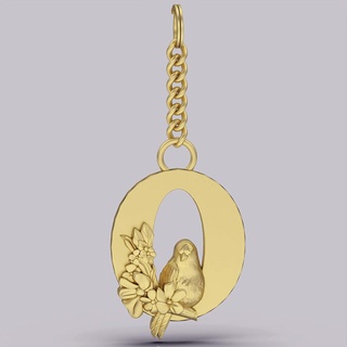 alphabet letters key holder alian g silver gold jewelry printable 3d model trend fashion design zbrush tiger 3d print model - Mito3D