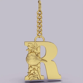 alphabet letters r key holder letter g silver gold jewelry printable 3d model trend fashion design zbrush tiger 3d print model - Mito3D