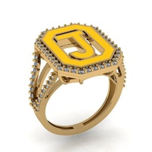 alfabe harfler yüzük takı altın gümüş elmas mücevher nişan düğün moda 3d print model - Mito3D