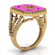 Alphabet Briefe Ring Schmuck Gold Silber Diamant Juwel Engagement Hochzeit Mode Goldring 3d print model - Mito3D
