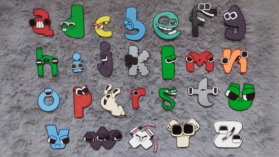 alfabeto ciencia inferior caso funda minúscula letras niños aprender 3d print model - Mito3D