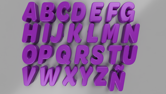 alphabet magnets refrigerator magnet frost fridge printabels 3d print model - Mito3D