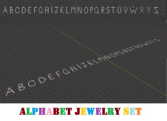 alfabe kolye takı ayarlamak do 3d print model - Mito3D