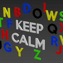 alphabet numbers 3d calm letters 3d print model - Mito3D