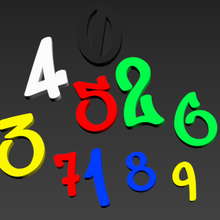 alfabeto números 3d grafite cartas 3d print model - Mito3D