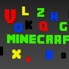 alphabet numbers 3d minecraft letters 3d print model - Mito3D