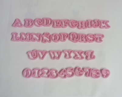 alfabeto números cortadores tanoeiro Preto fonte 2 cm corte 3d print model - Mito3D