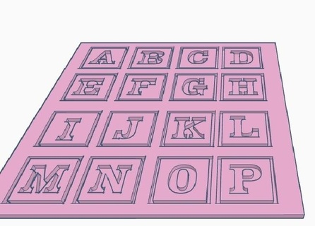 alfabe rozet kurabiye fondan işaretleyici pişirmek mutfak tatlılar Aşk Şubat aziz Valentin mühür kesici süslemek 3d print model - Mito3D