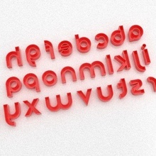 alphabet lisse timbres boulangerie fondant porcelaine biscuits biscuit coupeur 3d print model - Mito3D