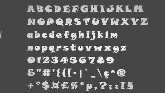 alfabeto chasquido itc regular números especial caracteres Decorar cifras decoración 3d print model - Mito3D