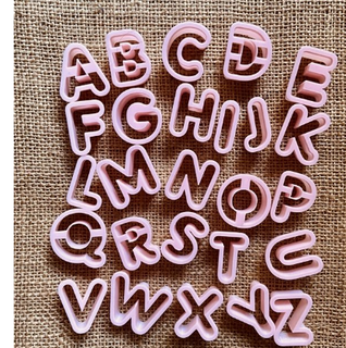 alphabet soccer letters aphabet cookie cutter 3d print model - Mito3D