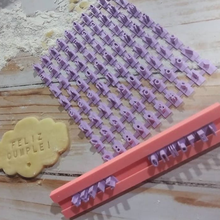 alfabeto francobollo biscotti cucina foca torta lettere frese 3d print model - Mito3D