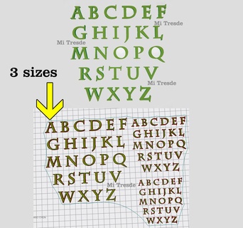 alphabet stamp set uppercase 3d print model - Mito3D