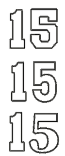 Alphabet Briefmarken Briefe Stempel Beschriftung 3d print model - Mito3D