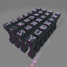 alphabet stamps extra 3d print model - Mito3D