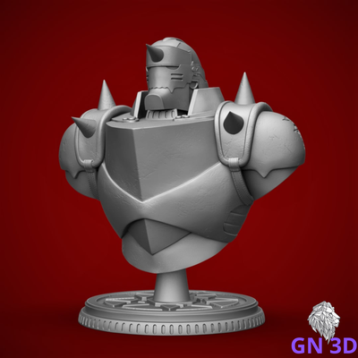 alphonse bust anime jogos fracasso brinquedo arte 3d print model - Mito3D