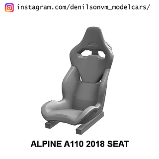 alpine a110 2018 seat 1 24 scale car banco 3d print model - Mito3D