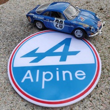 alpine renault büyük boyutta bir logo sanat işaretleri logolar spor otomobil ralli a110 3d print model - Mito3D