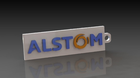 Alstom llave anillo arquitectura llavero maya entrenar 3d print model - Mito3D