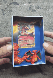 altare telaio Pokemon charizard tcg carte 6 pokeball trading carta gioco titolare supporto 3d print model - Mito3D