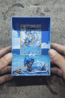 Altar Rahmen Pokémon Gyarados tcg Karten 130 Pokeball Handel Karte Spiel Halter Unterstützung 3d print model - Mito3D