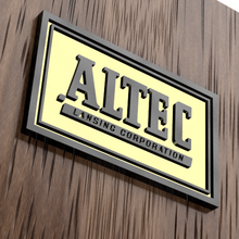 Altec Lansing logo rozet hoparlör amblem hoparlörler ses sistemi Boynuz 3d print model - Mito3D