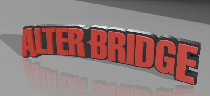 modifier pont signe lampe art logo chapiteau Roche métal tremonti bande 3d print model - Mito3D