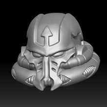 alternate evil space warrior head game toy warhammer 40k marine miniatures chaos marines 32mm 28mm 3d print model - Mito3D