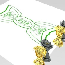 alternato modulo scacchi pezzo dual re Regina orecchino gioielleria unisex rispecchiato fertilità 3d print model - Mito3D