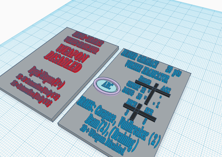 alternate reaver titan volkite eradicator weapon card adeptus titanicus 3d print model - Mito3D