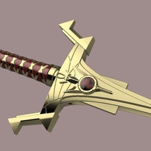 alternative empereur épée poignée étoile randonnée Découverte miroir univers Georgiou concept soutenir réplique terran 3d print model - Mito3D
